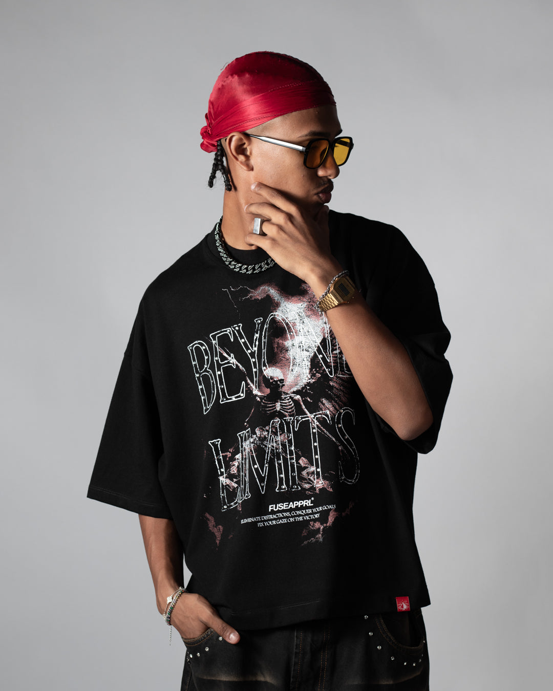 Tee Boxy Beyond Limits Black